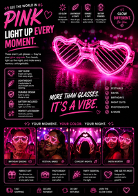 GlowFest LED Heart Glasses 4