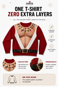 Santa Uncovered — Bare-Chest Christmas Sweater thumbnail 5