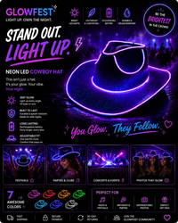 GlowFest LED Cowboy Hat 4