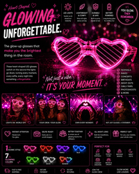 GlowFest LED Heart Glasses 3
